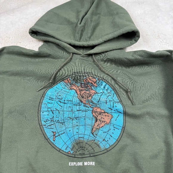 Neon Riot Unisex Explore More Cotton Sweatshirt Green Medium - Picture 2 of 6